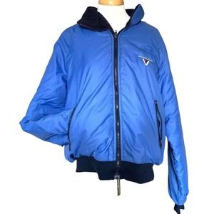 K Products Blue Coat Size Large Vintage Jacket Harvest State CHS Farmcore Unisex